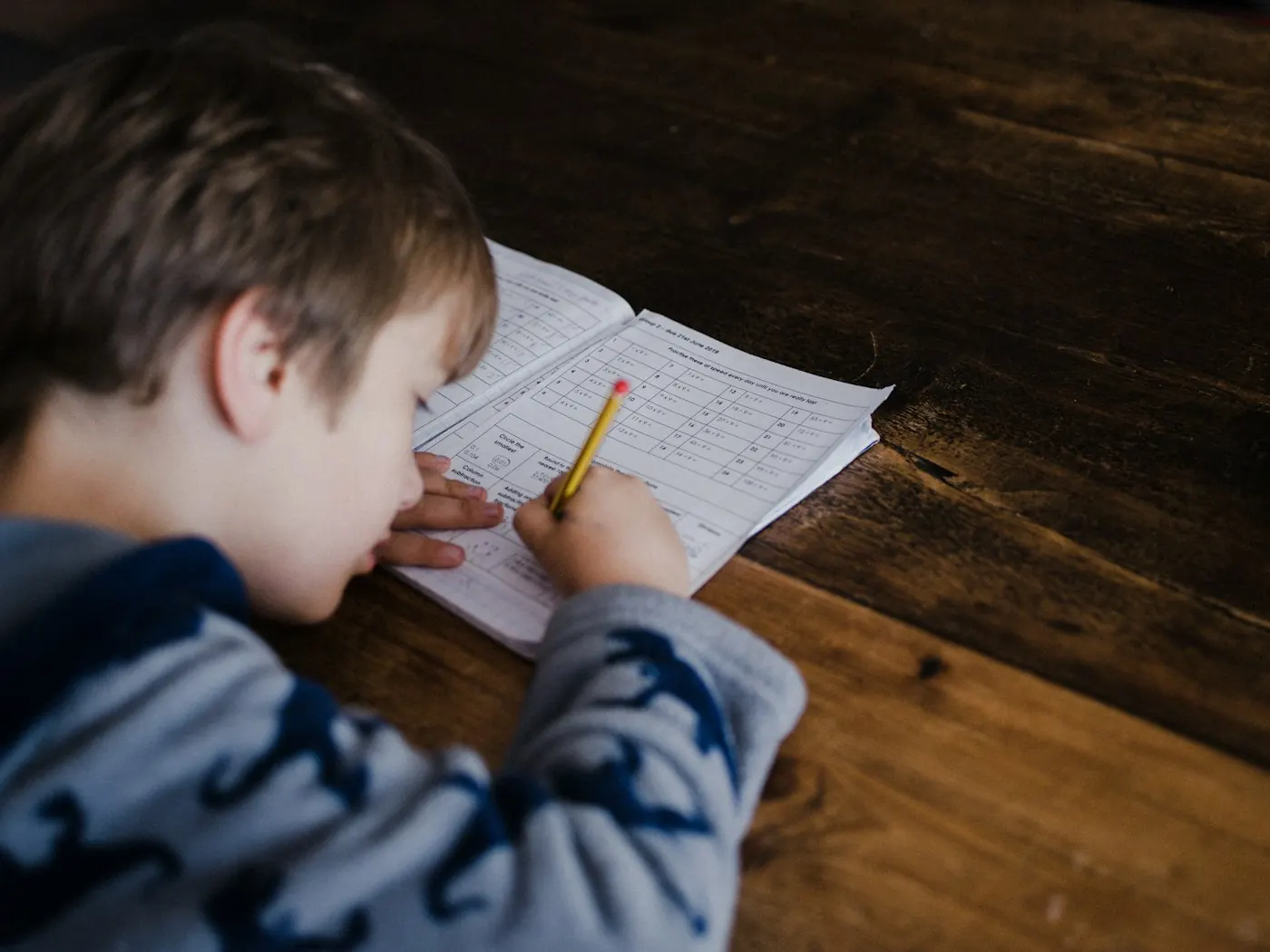 Fine-motor and handwriting work in an occupational therapy session.